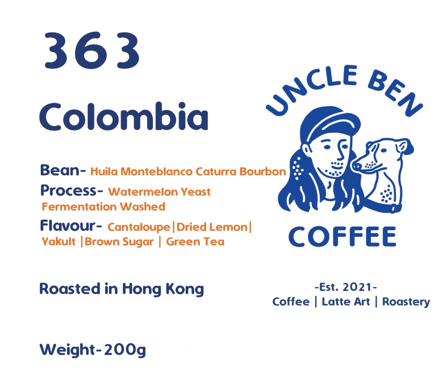 363 Colombia Coffee Beans Uncle Ben Coffee