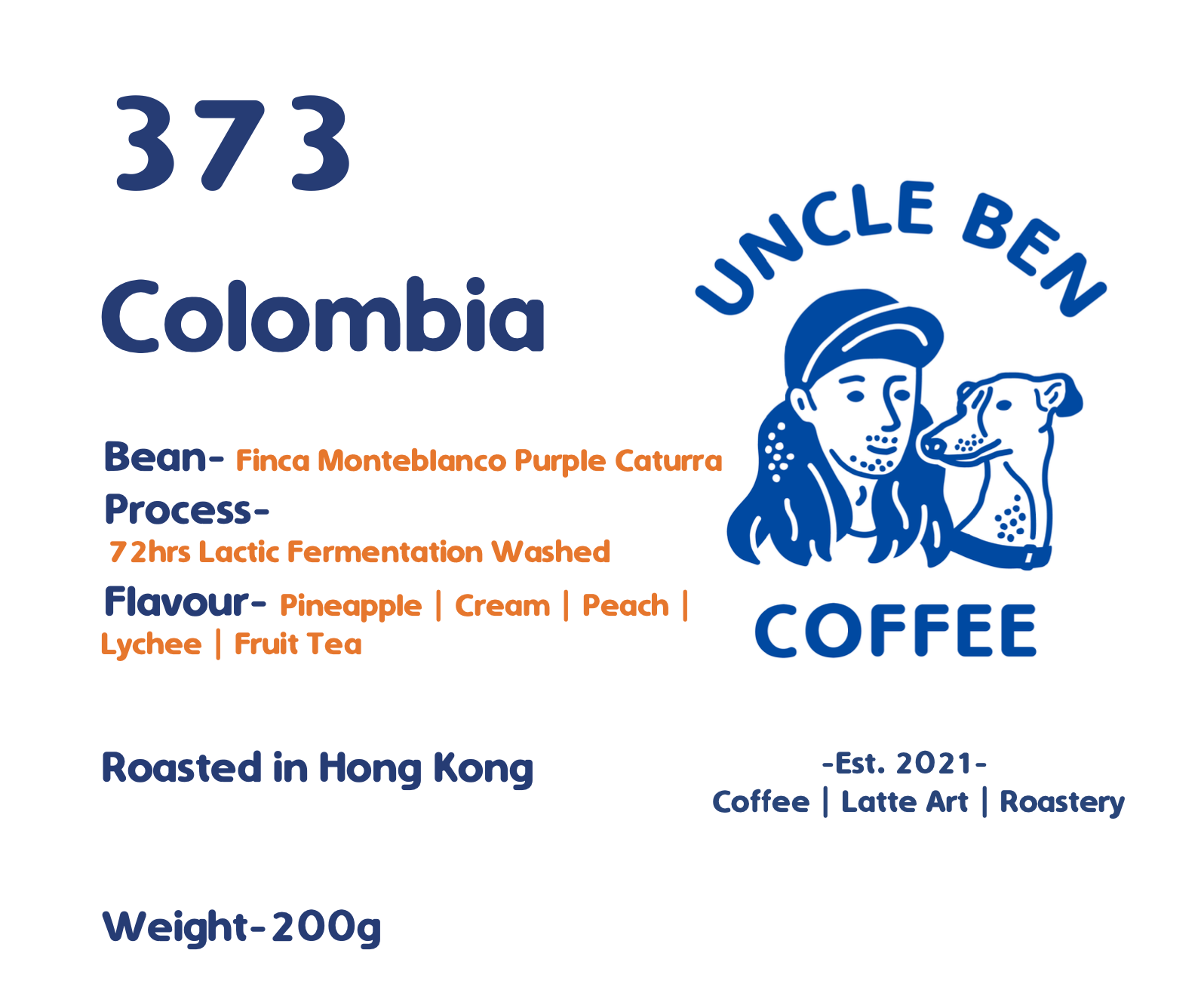 373 Colombia Coffee Beans Uncle Ben Coffee