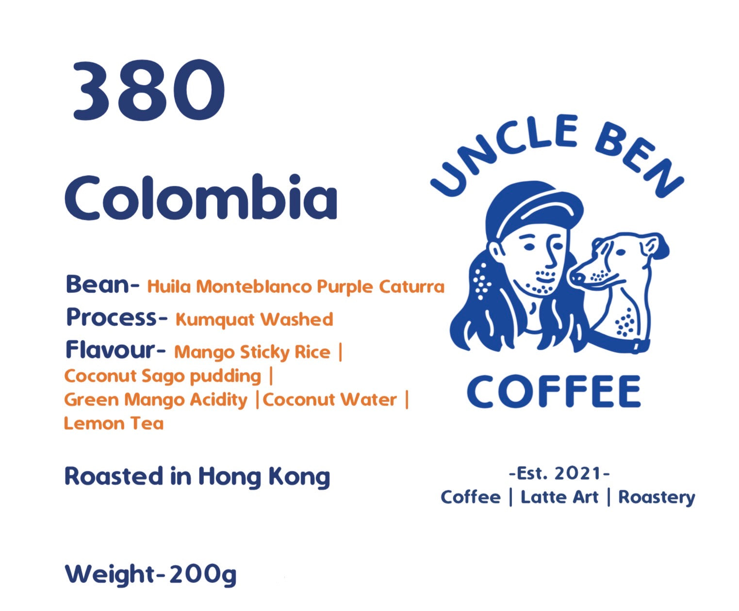 380 Colombia Coffee Beans Uncle Ben Coffee